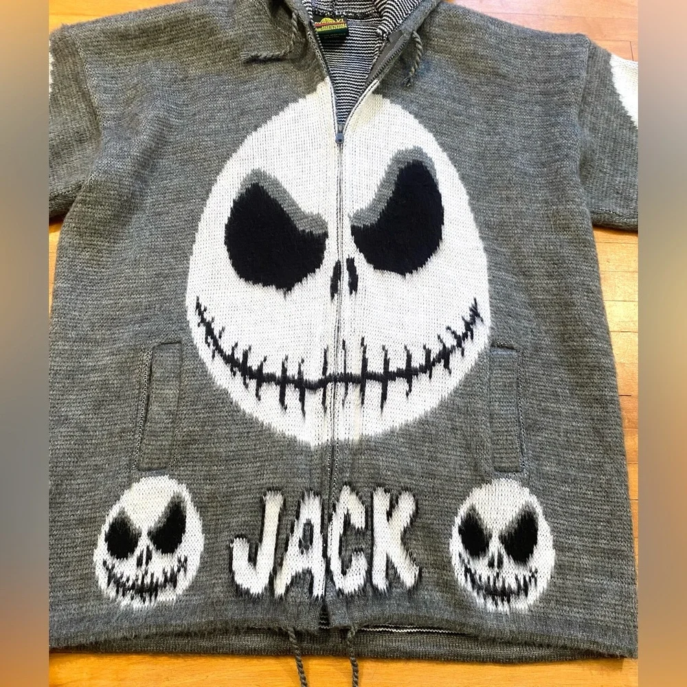Nightmare Before Christmas Hoodie Jack Skellington Hooded Sweatshirt Sweater XL - Picture 3 of 8